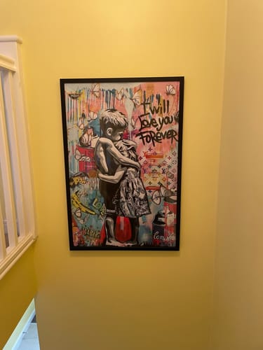 Customer photo review of BANKSY I WILL LOVE YOU FOREVER