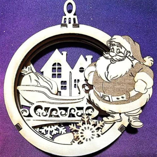 Customer photo review of Flexible Christmas characters ornaments 6 bundle laser cut svg file