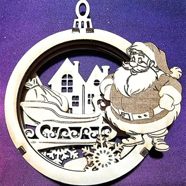 Customer photo review of Flexible Christmas characters ornaments 6 bundle laser cut svg file