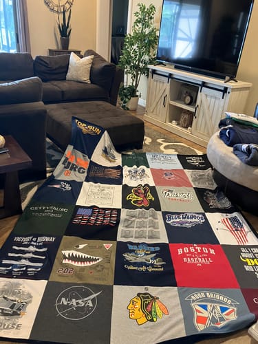 Customer photo review of Classic T-Shirt Blanket