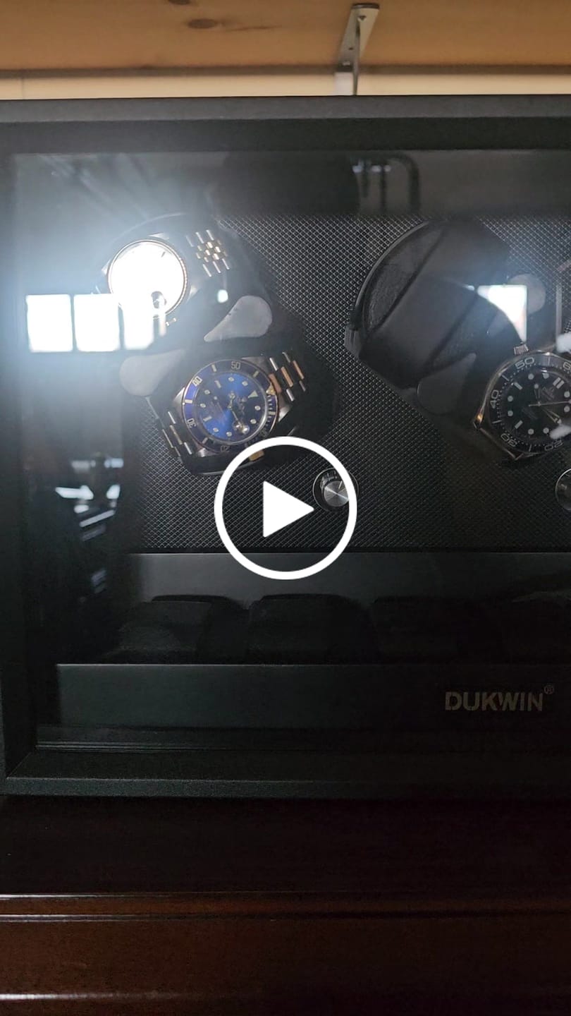 Customer video review of Automatic Watch Winders Muti-Slots with Aurora Blue Backlight and Foam Pad