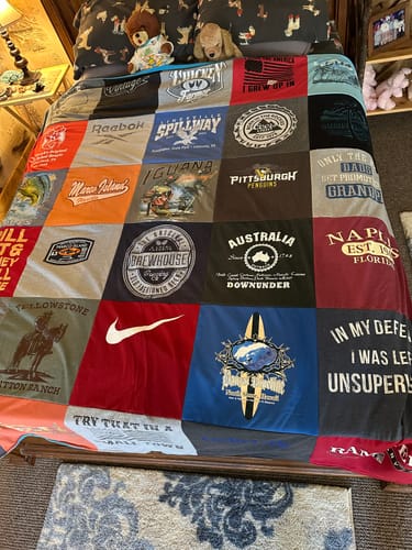 Customer photo review of Premium T Shirt Quilt
