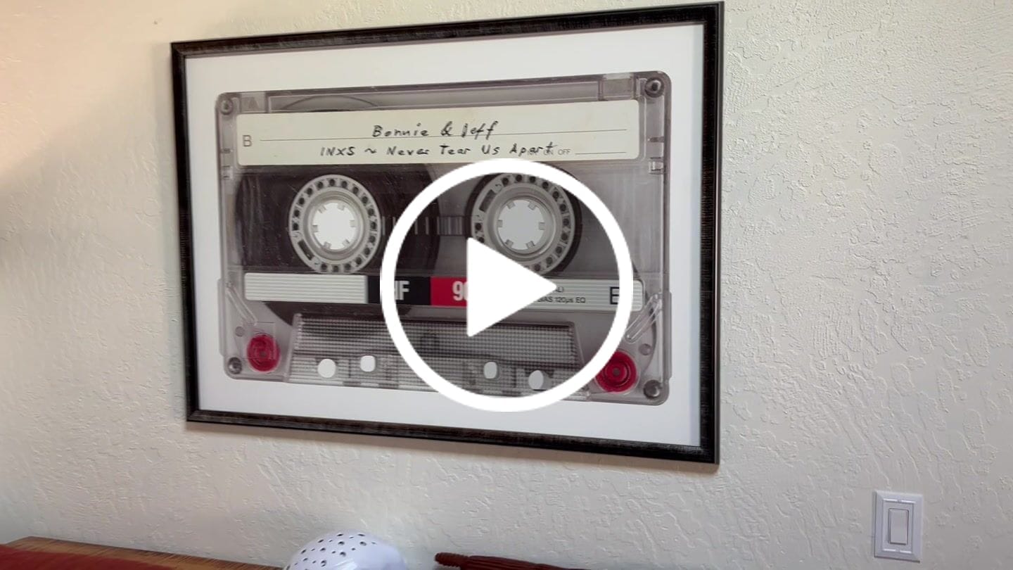 Customer video review of Personalised Retro Mixtape Print
