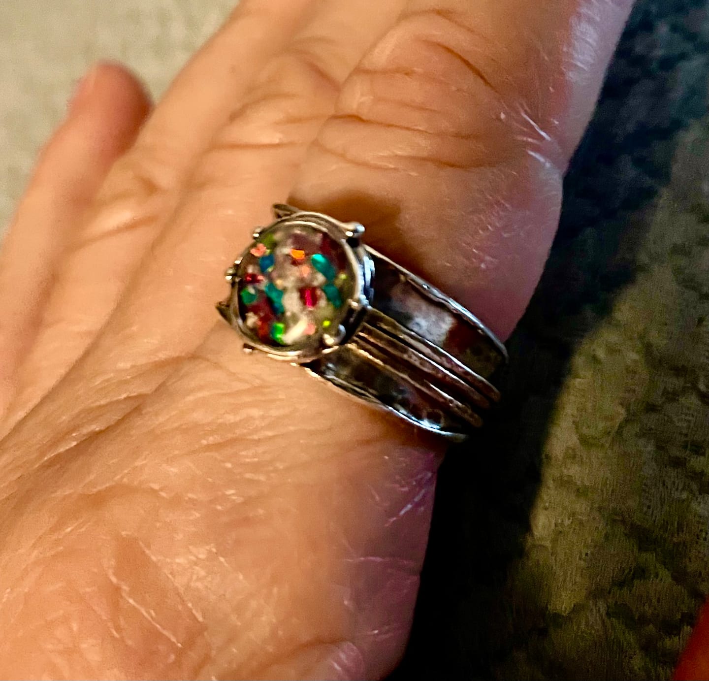 Customer photo review of Two Tone Spin Ring