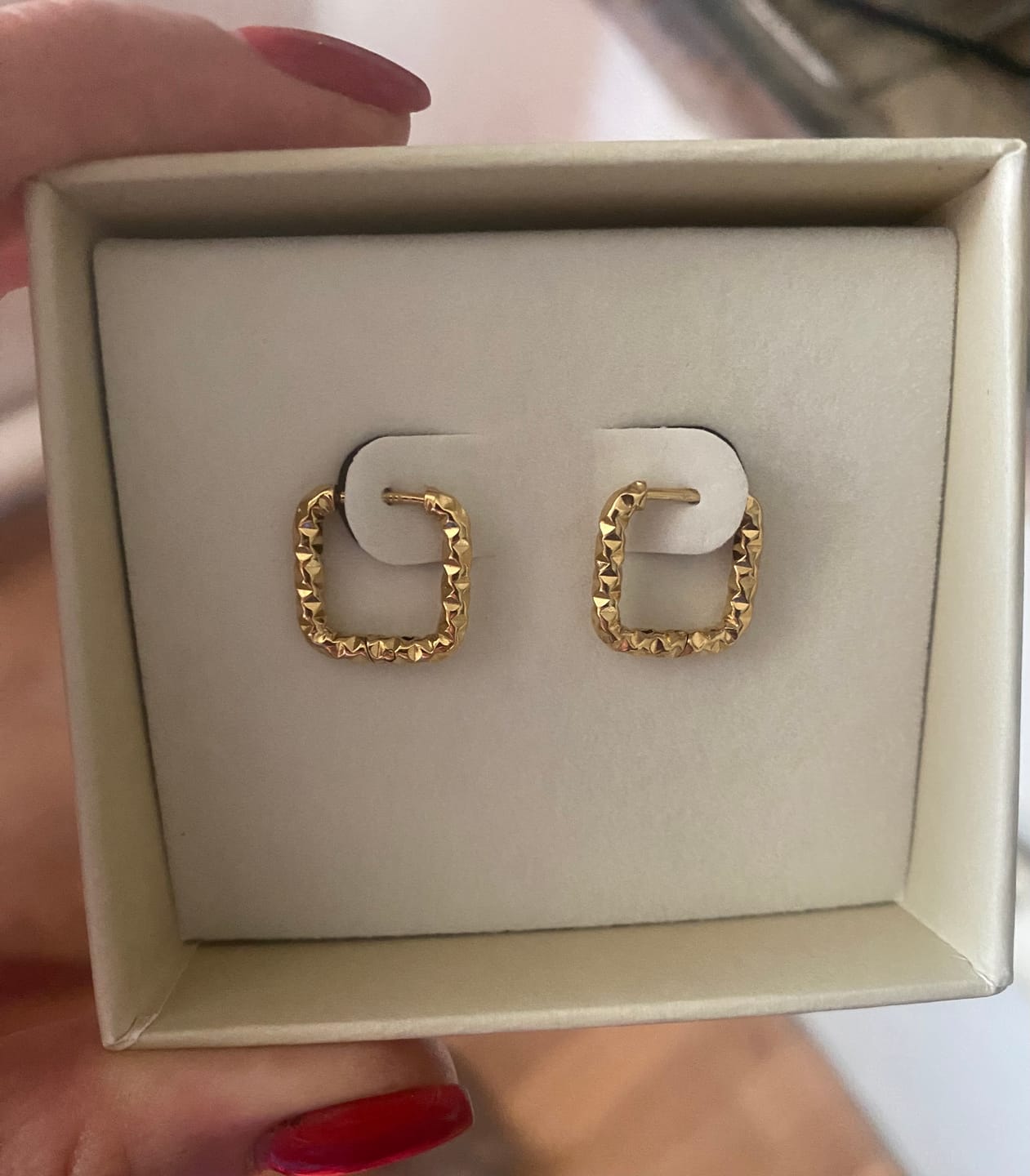Customer photo review of Lynn Earrings