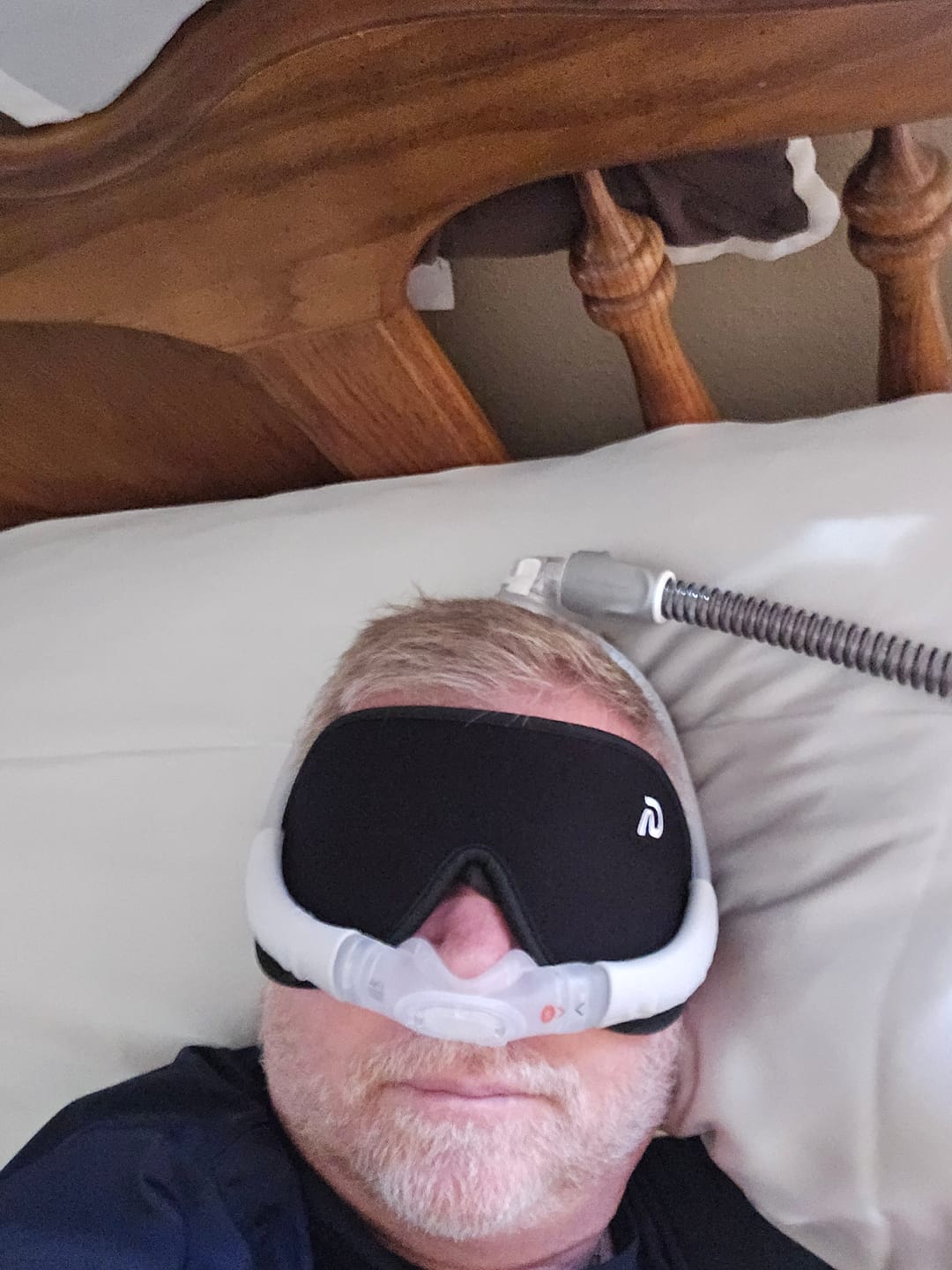 Customer photo review of Performance Silk Sleep Mask