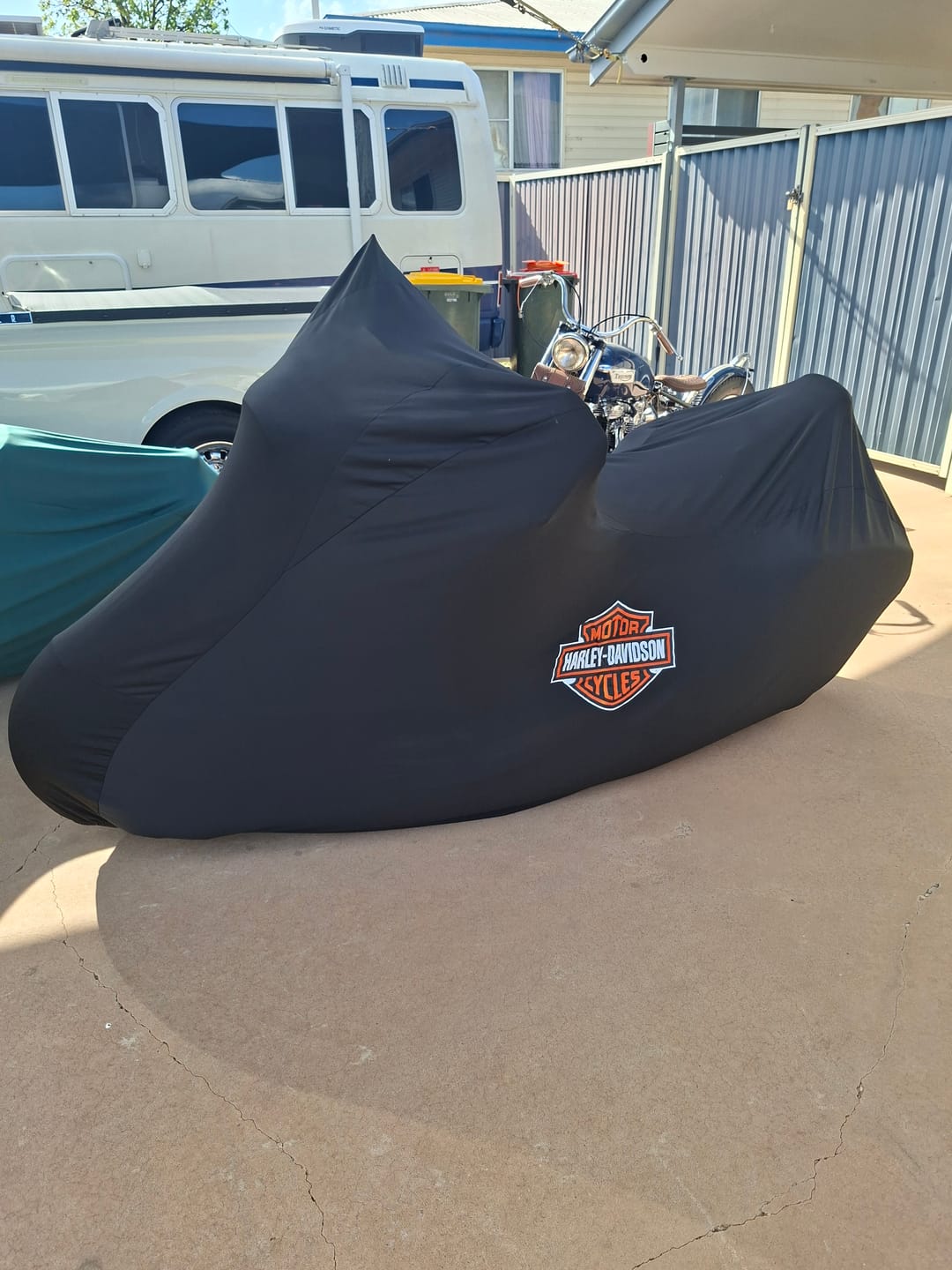 Customer photo review of Indoor Custom Motorcycle Covers