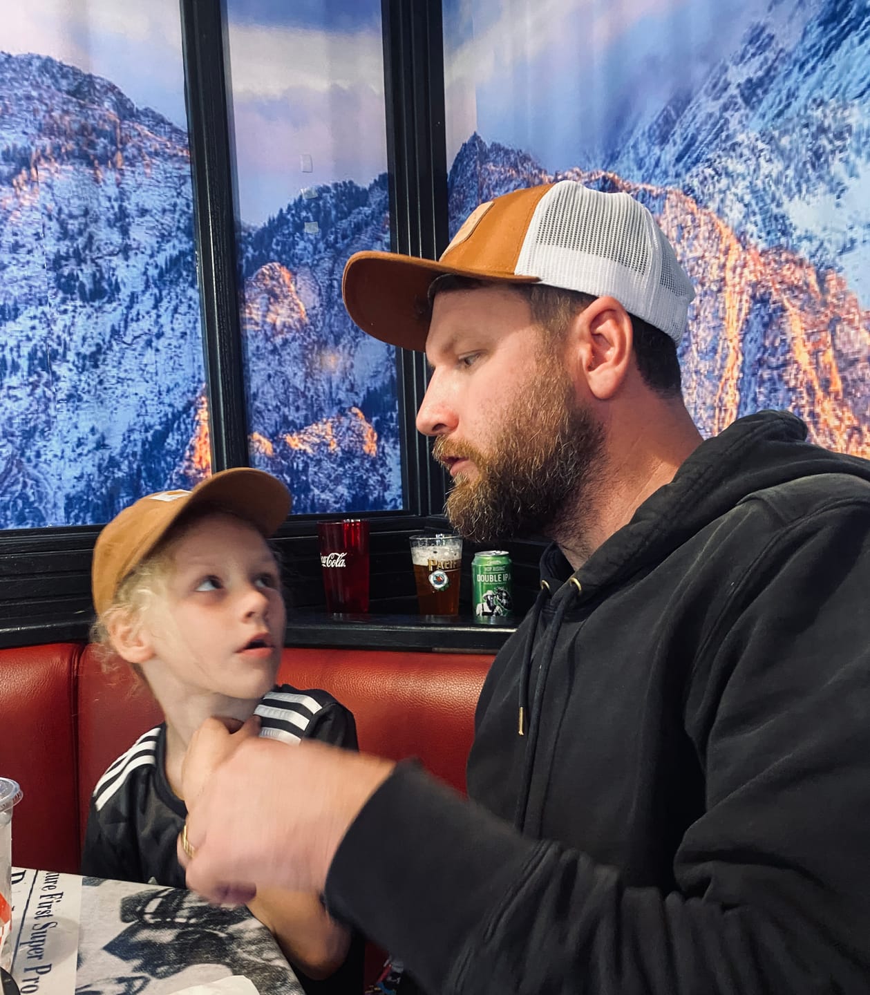 Customer photo review of Rugged Ranch Trucker Hat, Canyon Ridge (Brown/White)