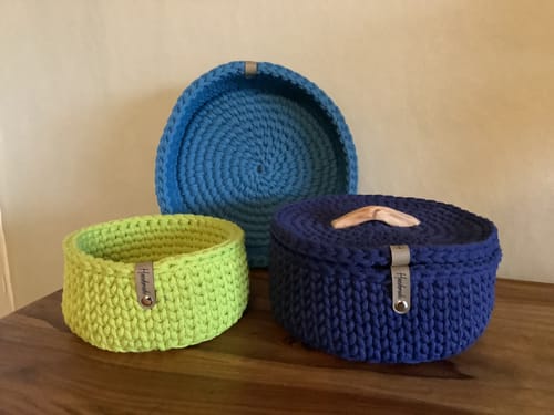 Customer photo review of Label-Set "Handmade" - Beige - CS0016 - für Häkelkörbe etc.