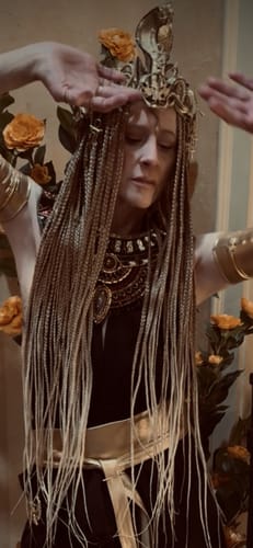 Customer photo review of Small Cap Size Exclusive - Knotless Box Braided Wig 36" Full Hand-tied 86 Strands （US only）