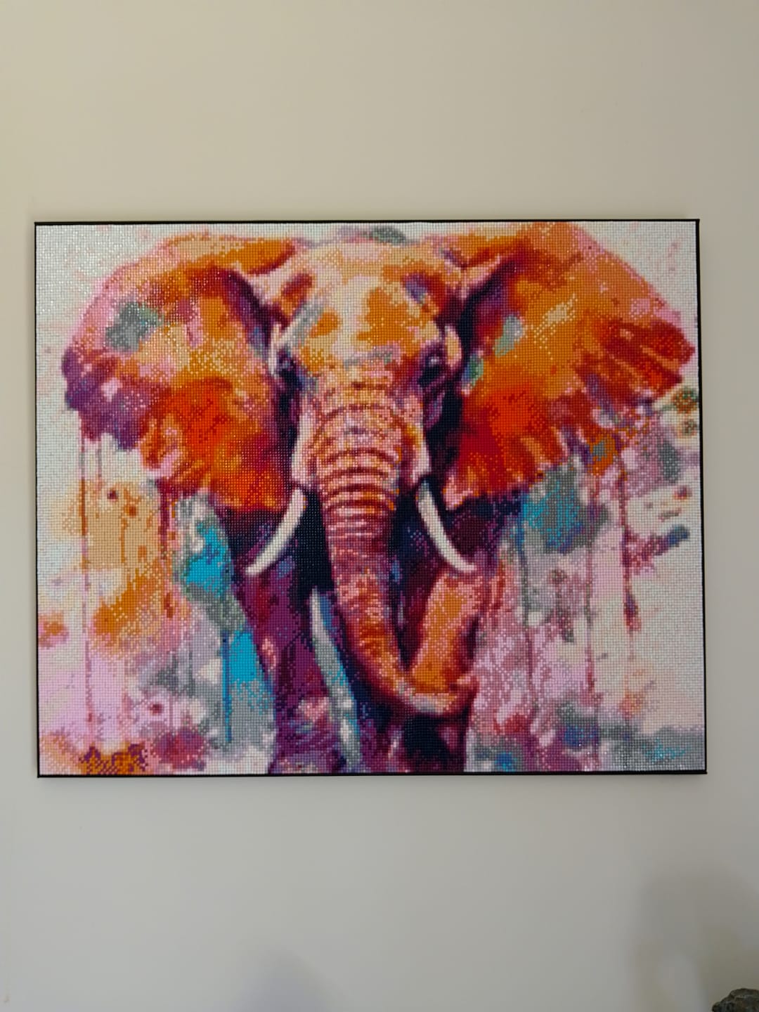 Customer photo review of Vibrant Elephant (Diamond Painting)