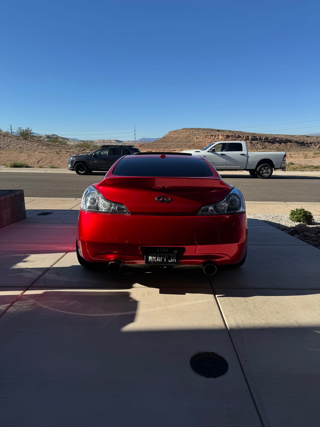 Customer photo review of Glossy Metallic Vampire Red Vinyl Wrap