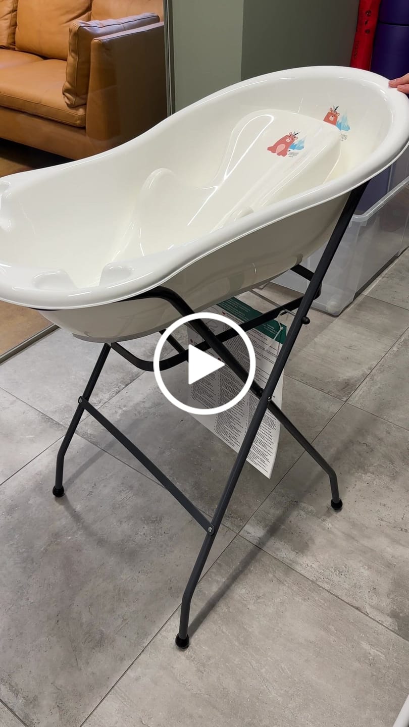 Customer video review of Babybadewanne mit Gestell -  4 Teiliges Badeset