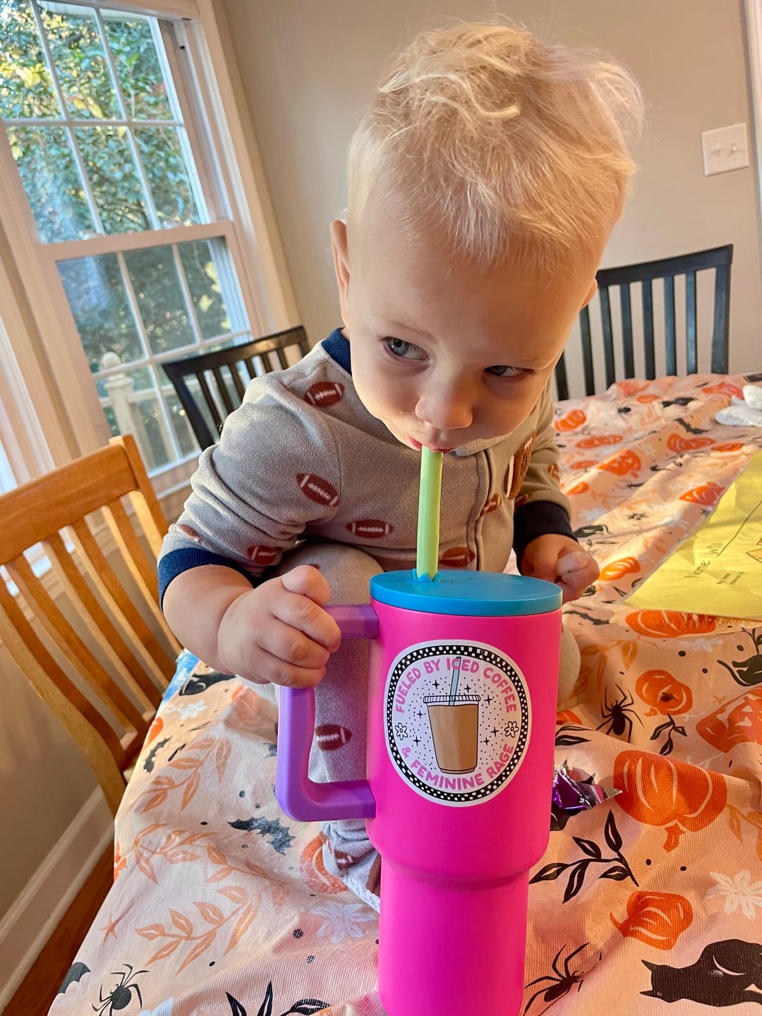 Customer photo review of Fueled by Iced Coffee and Feminine Rage Sticker