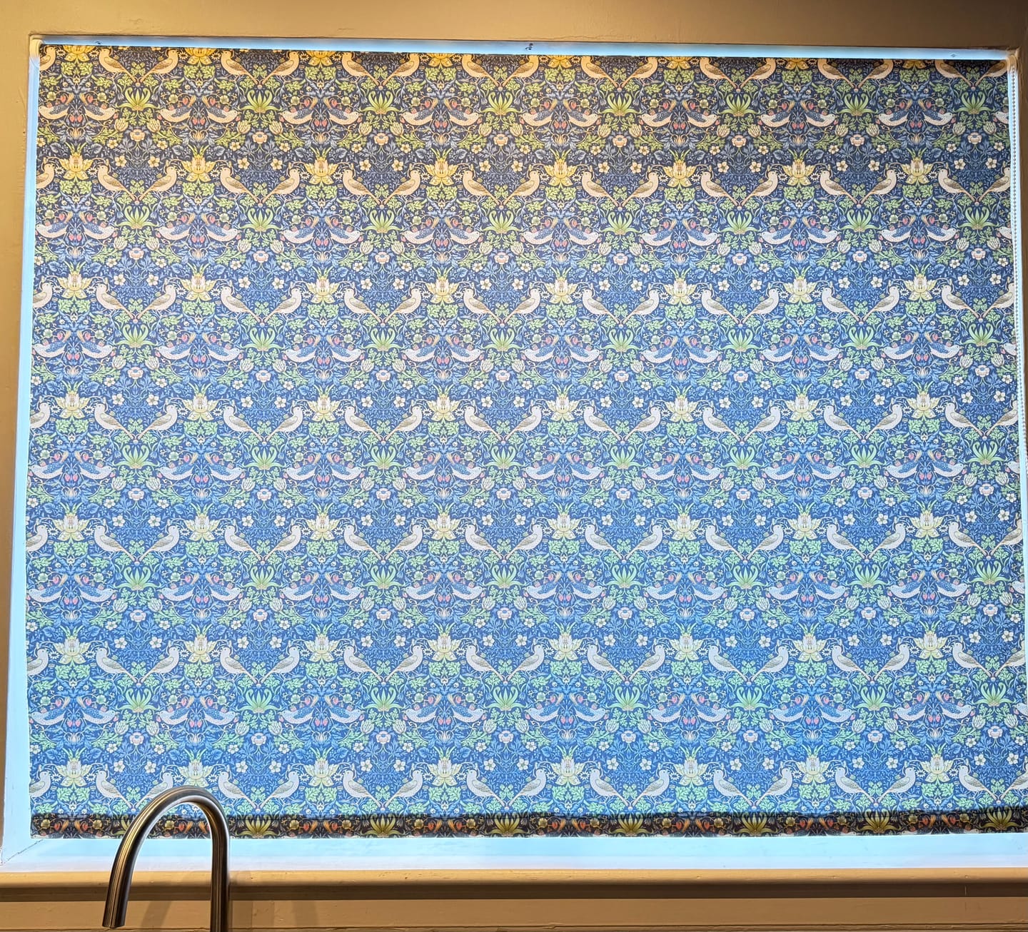 Customer photo review of William Morris Garden Birds Water Resistant Fabric