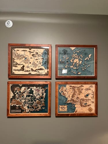 Customer photo review of 3D NARNIA WOOD MAP