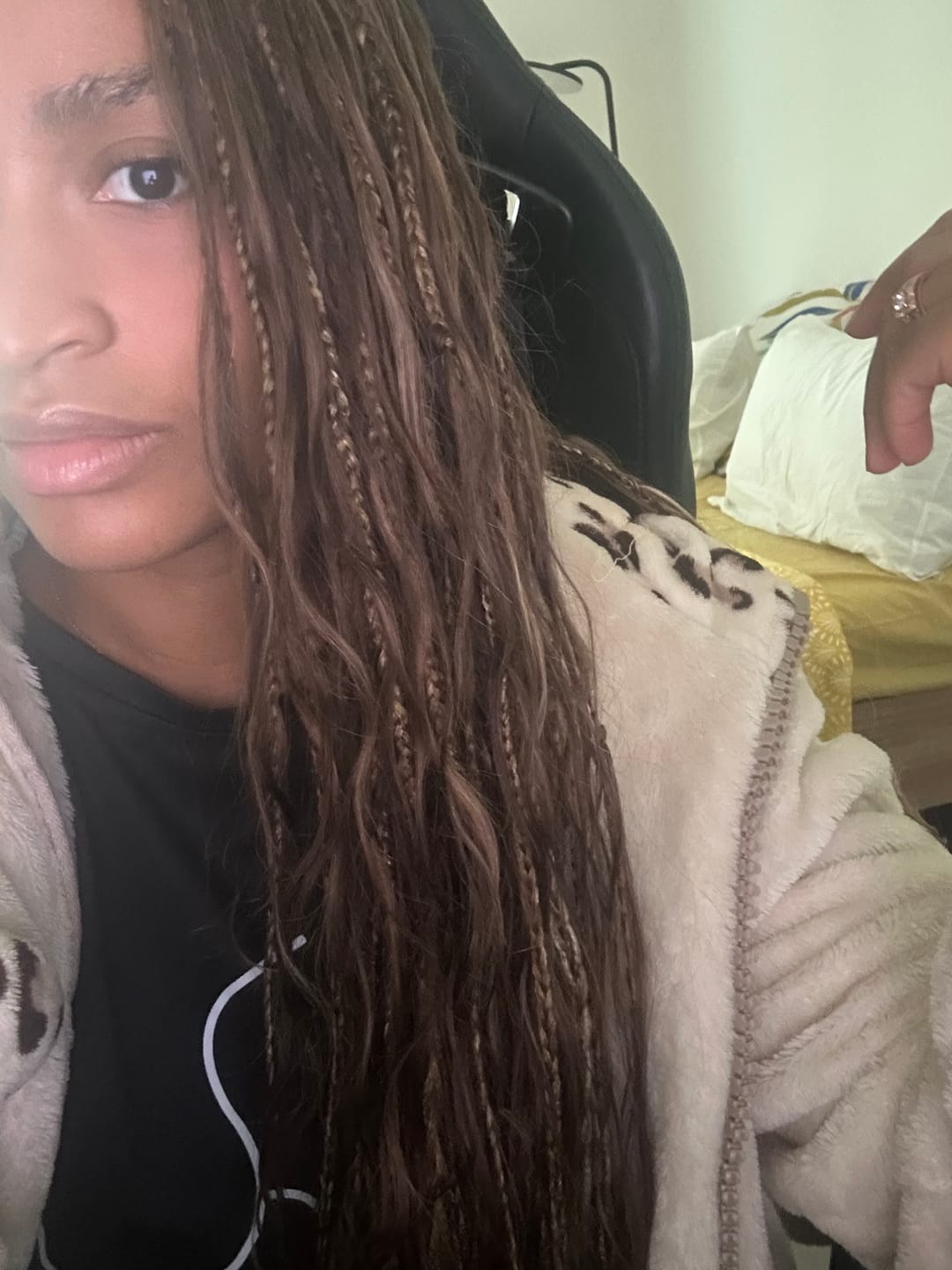 Customer photo review of #4/#27/#30 Mix Color Blend Body Wave Bulk Human Braiding Hair