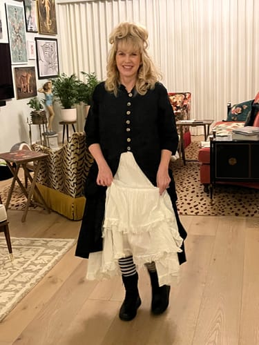 Customer photo review of Kate Duster in Linen, USA