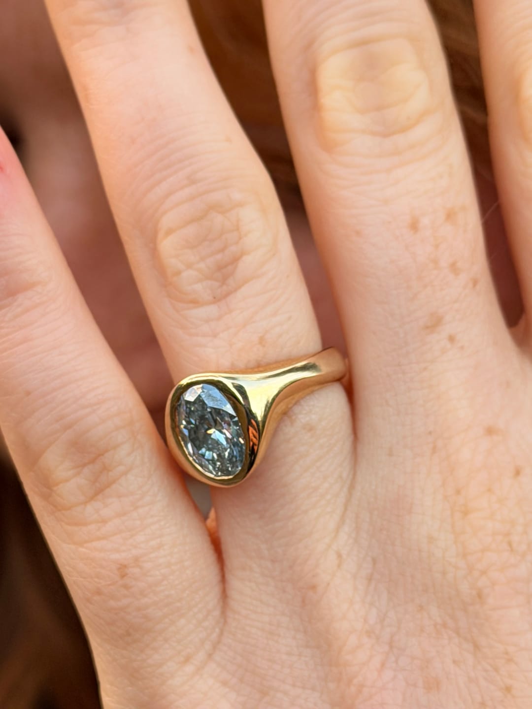 Customer photo review of Minky engagement ring