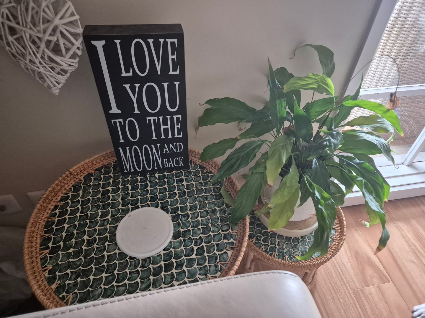 Customer photo review of Sirena Rattan Table Set