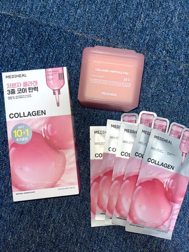 Customer photo review of MEDIHEAL Collagen Essential Mask Sheet Core Firming 10ea Set (+1ea)