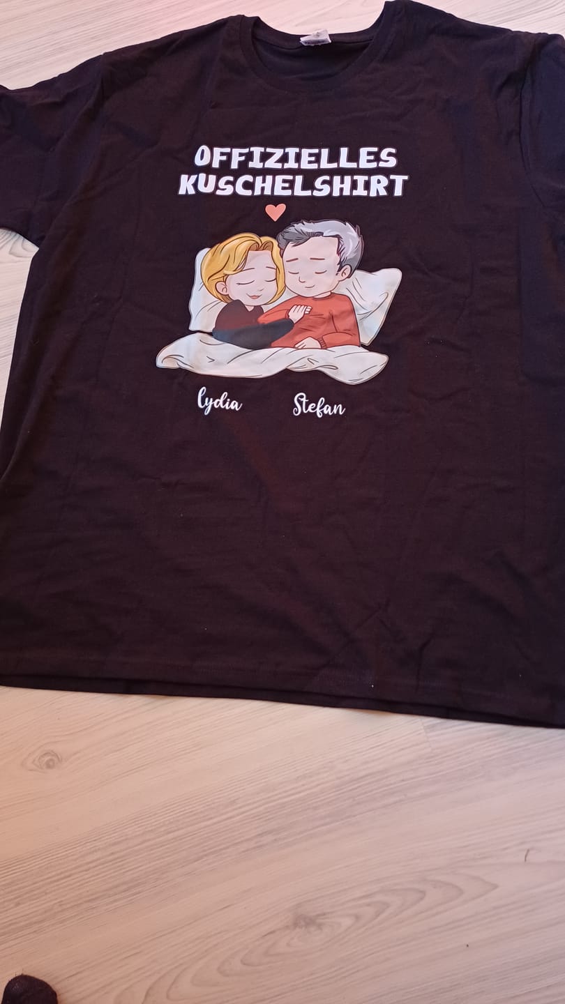 Customer photo review of Offizielles Schlafshirt - Personalisiertes T-Shirt für Paare