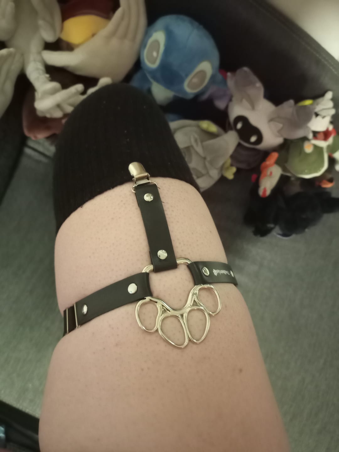 Customer photo review of ToeBeanies Black Sock Garters