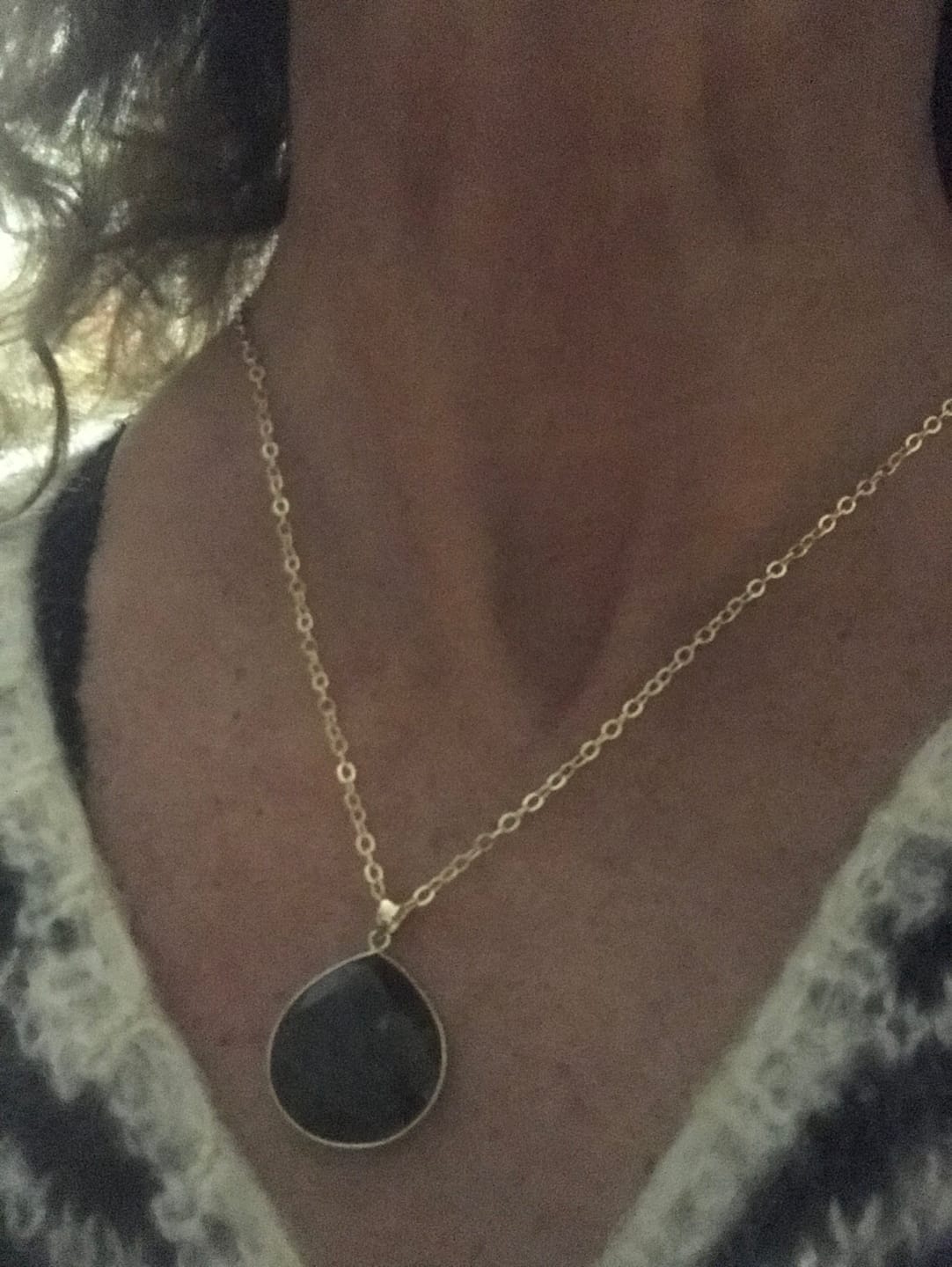 Customer photo review of Collier Labradorite Femme
