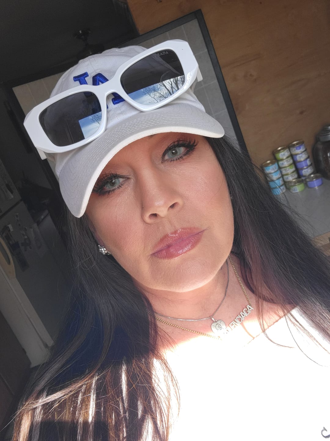 Customer photo review of Aine Swan Lake Blue Prescription Colored Contact Lenses