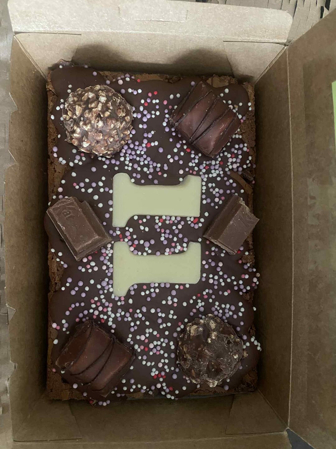 Customer photo review of Mini birthday brownie