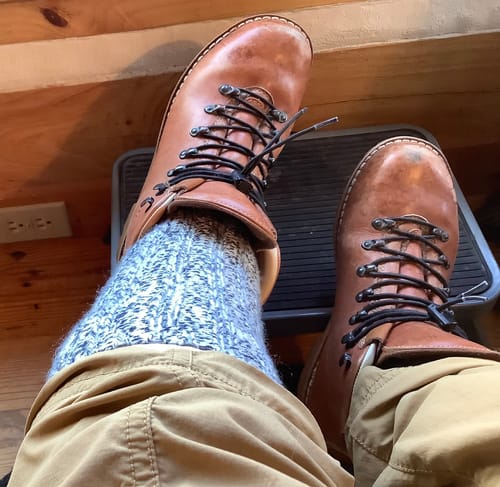 Customer photo review of Ballston Unisex Thermal Merino Wool Ragg Socks for Winter & Outdoor Hiking - 3 Pairs for Men and Women