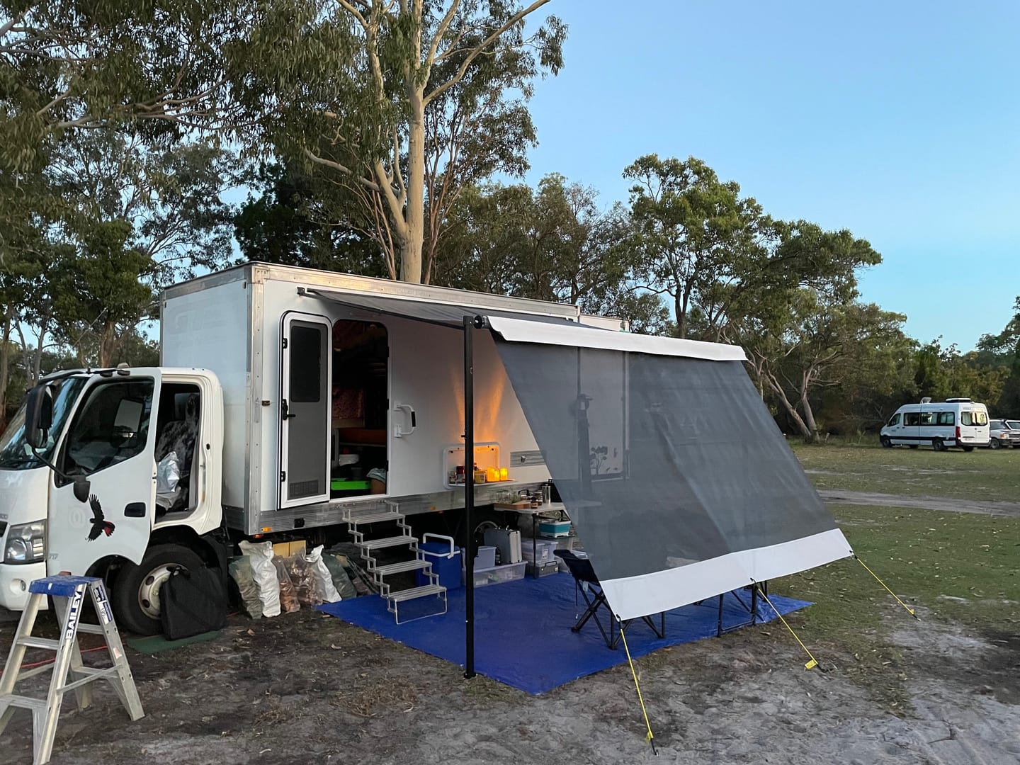 Customer photo review of Caravan Awning Privacy Sun Shade Screen