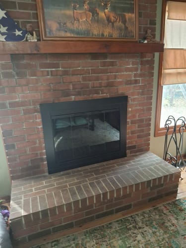 Customer photo review of Ardmore Flat Black Masonry Fireplace Door | Durable Design