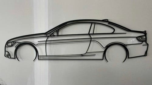 Customer photo review of E92 335 2010 Detailed Silhouette Metal Wall Art