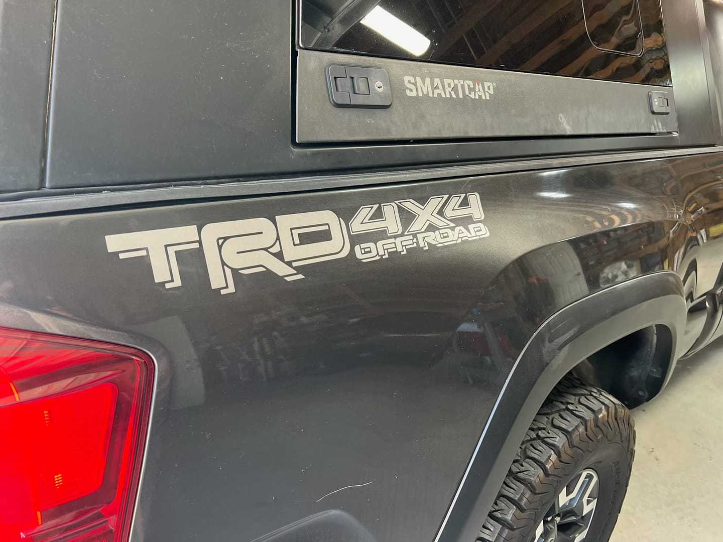 Customer photo review of TRD 4x4 off-road vinyl decal for 2016-2022 Toyota Tacoma Tundra