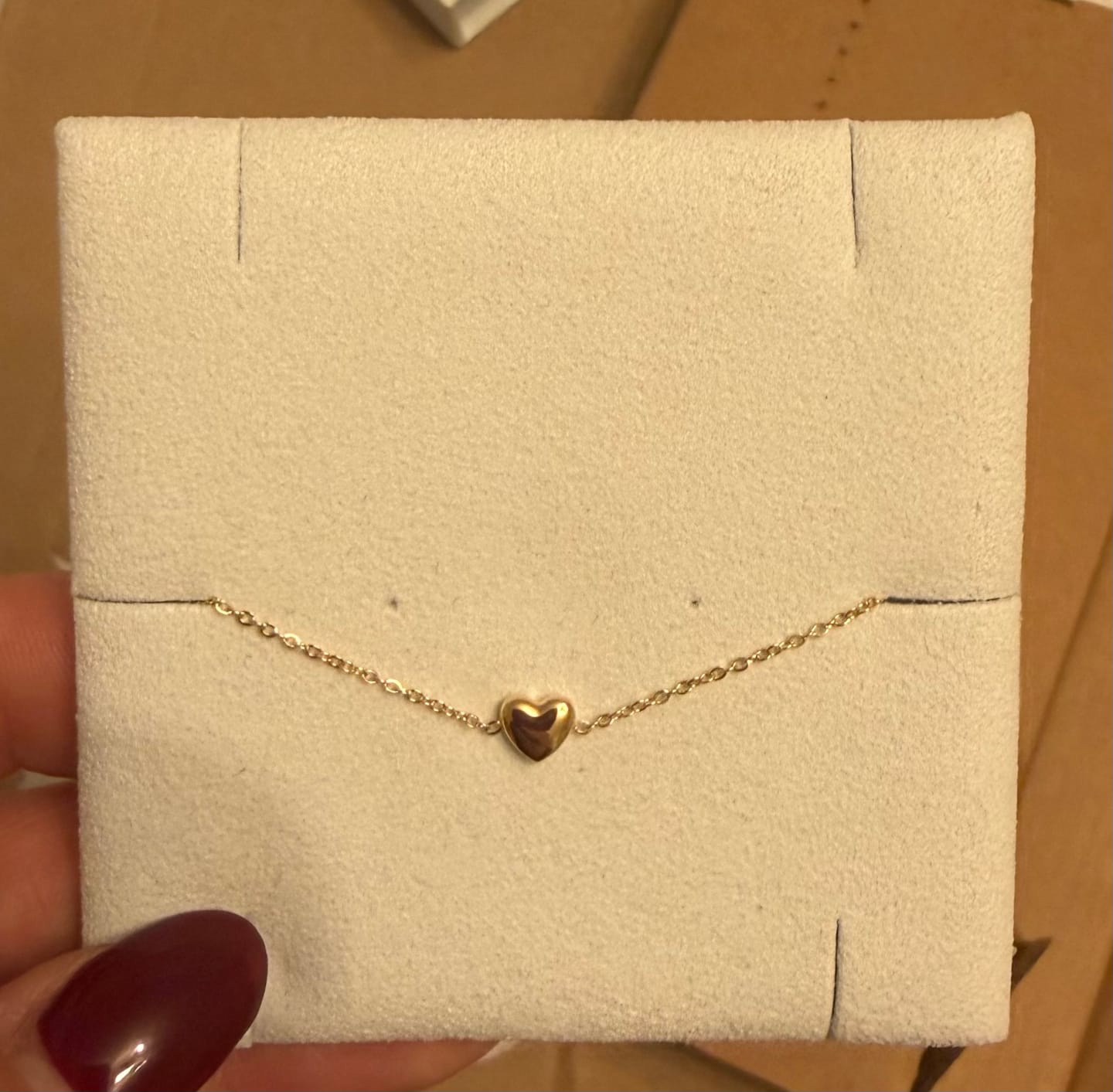 Customer photo review of Mini Heart Bracelet