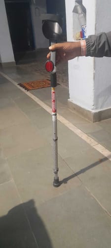 Customer photo review of Astra Plus Crutch with Height Adjustable Elbow Support & Movable Arm Cuff, Light Weight- Single Piece (Grey)