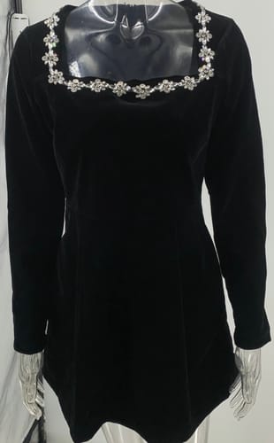 Customer photo review of Deluxor™ - Samt Minikleid