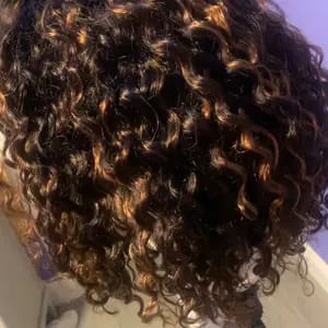 Customer photo review of Wavymy Upgrade 3 In 1 Drawstring Half Wigs Seamless Flip Over Wig Beginner Friendly Highlight Water Wave No Lace No Glue Human Hair 180% Density