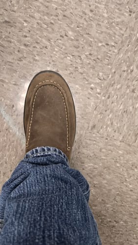 Customer photo review of Men's Turbo Moc Toe Waterproof Work Boots