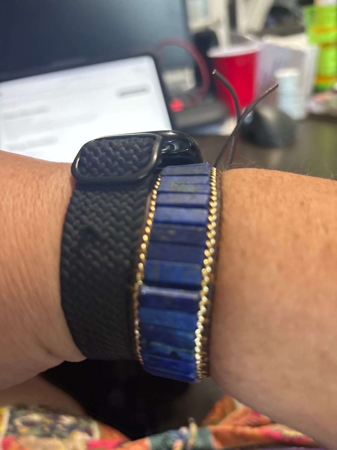 Customer photo review of Lapis Lazuli Energy Bracelet