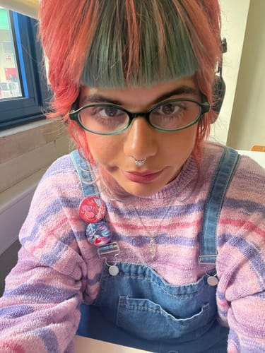 Customer photo review of Pink Little Mermaid Fake/Real Nose Ring