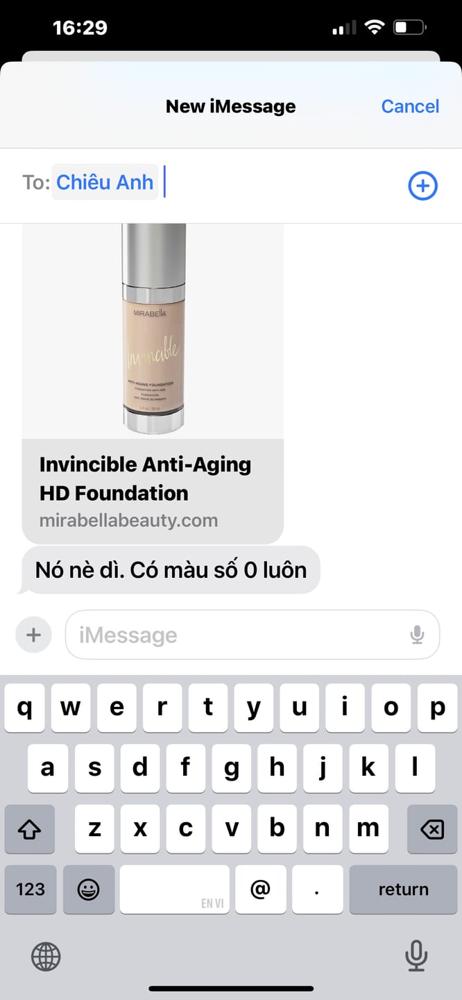 Customer photo review of Invincible Anti-Aging HD Foundation