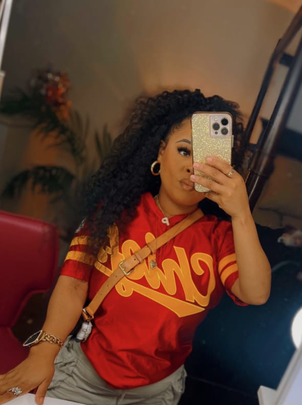 Customer photo review of Wavymy Upgrade 3 In 1 Drawstring Half Wigs Seamless Flip Over Wig Beginner Friendly Highlight Water Wave No Lace No Glue Human Hair 180% Density