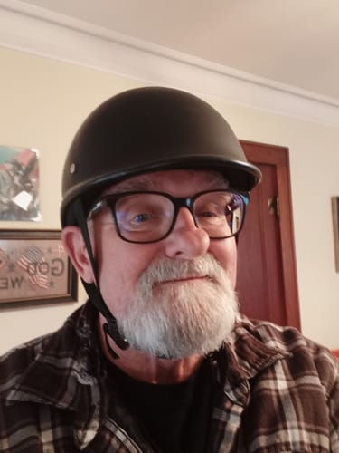 Customer photo review of Smallest & Lightest DOT Polo Helmet- Matte Black