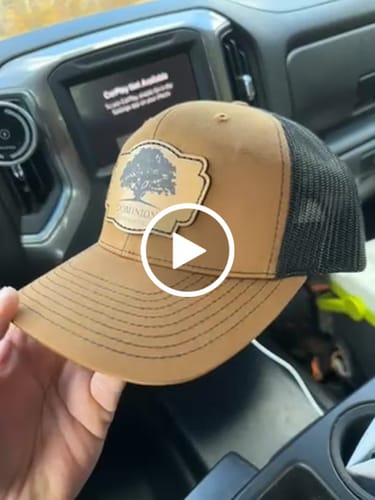 Customer video review of DyeCharm Custom Leather Patch Hats