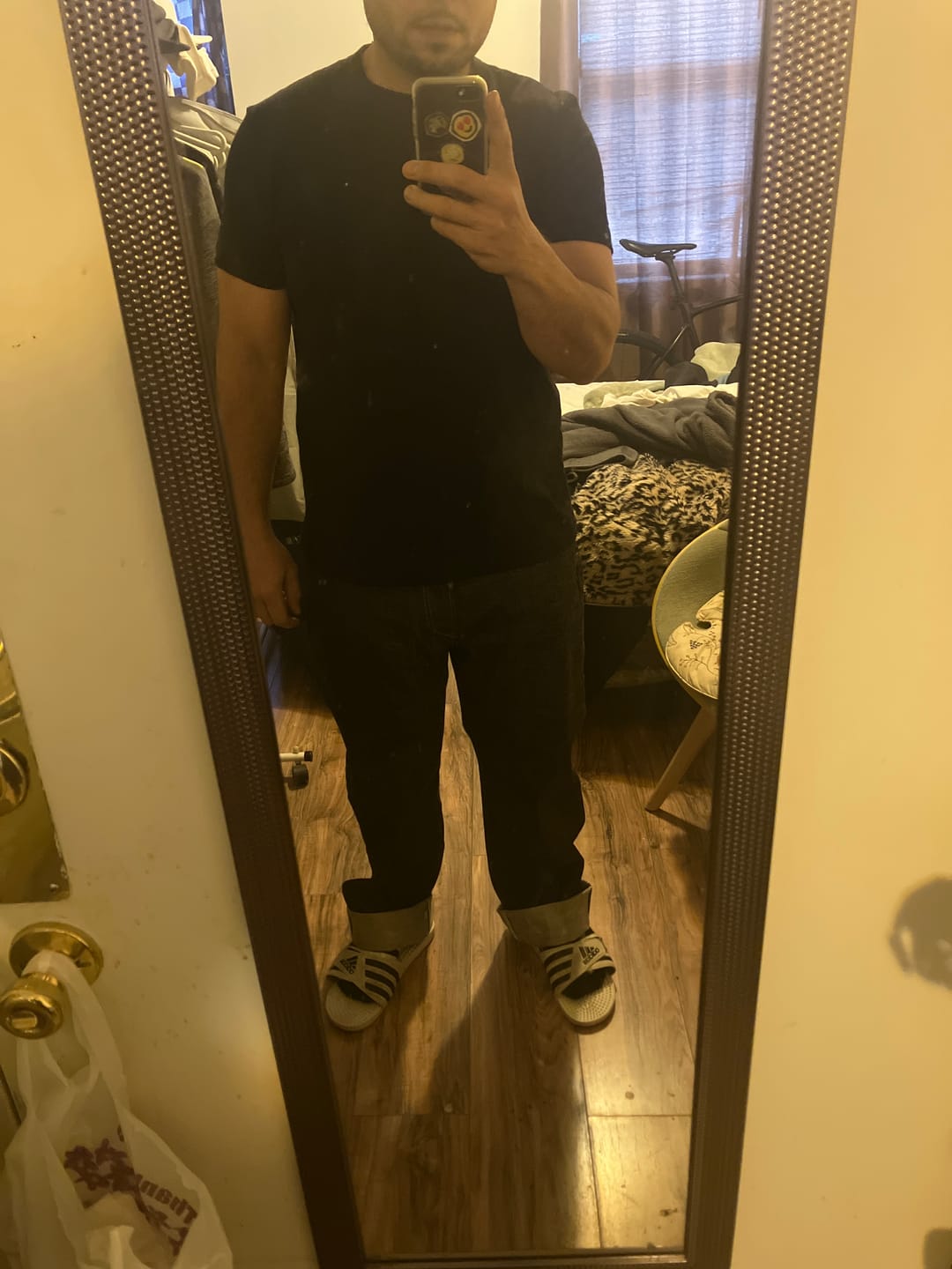 Customer photo review of 10.5 oz Cotton Tubular Gusset T-Shirt - Black
