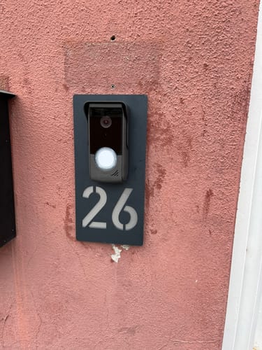 Customer photo review of Numero civico modello Stencil Vertical M2