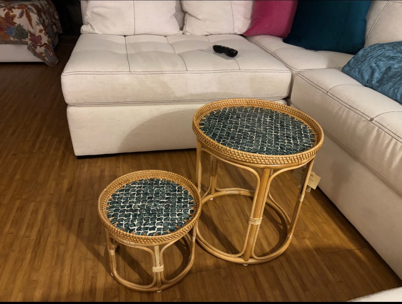 Customer photo review of Sirena Rattan Table Set
