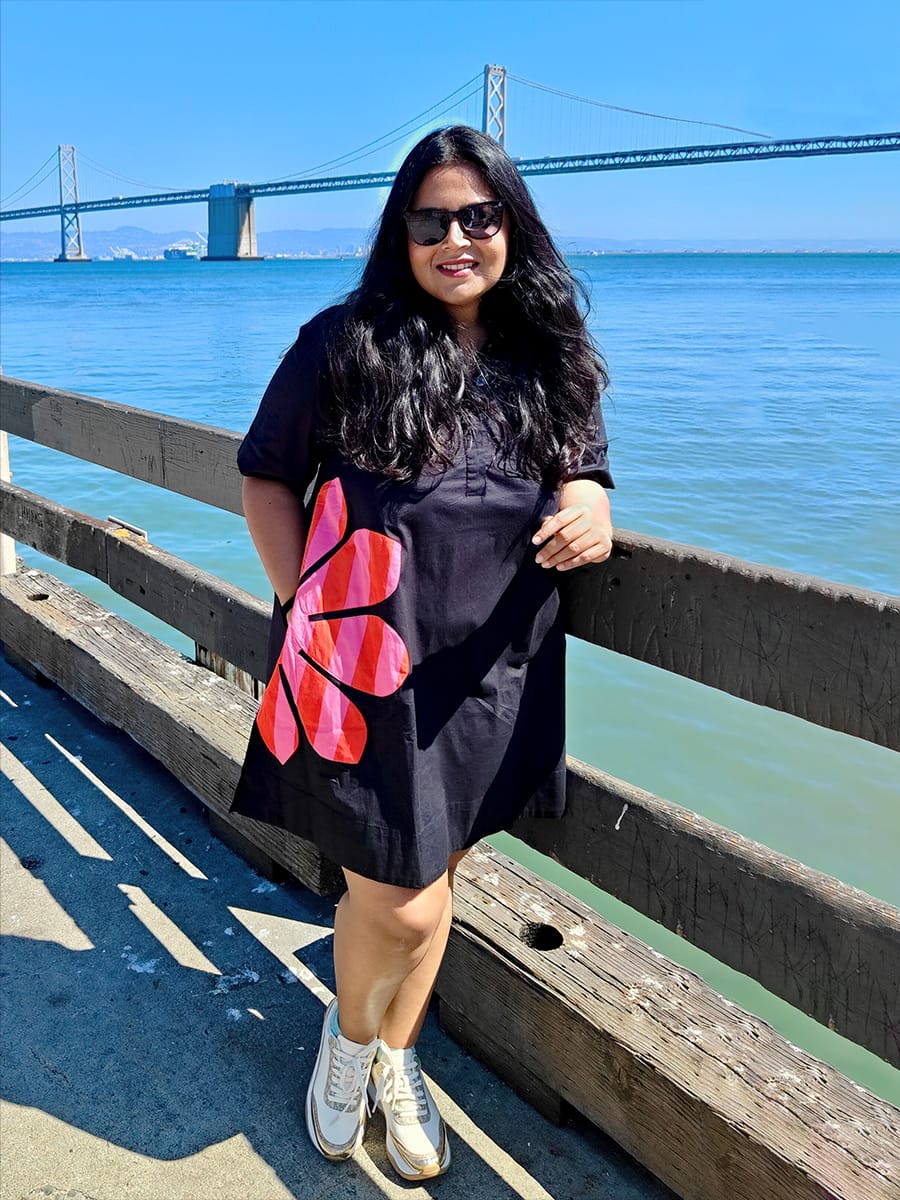 Customer photo review of Celeste Applique Cotton Tunic